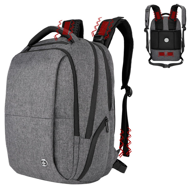 Swissdigital Design Fit 173 Inch Laptop Backpack Large Bussines Travel Backpack for Men Women With USB Charging Port Col