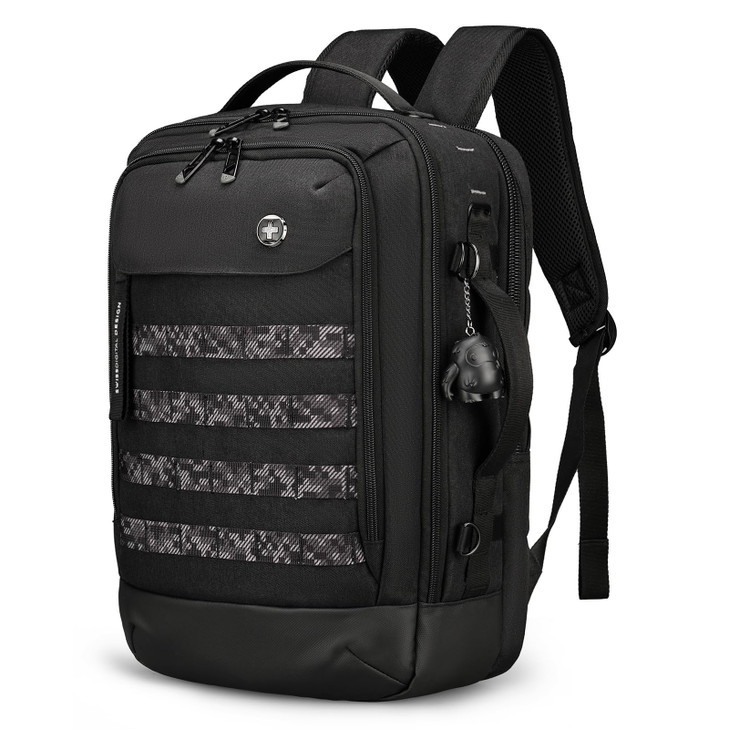 Swissdigital Design Travel Backpack with USB Charging Port Laptop Backpack with RFID Pockets Work Backpack Fits 16 inche