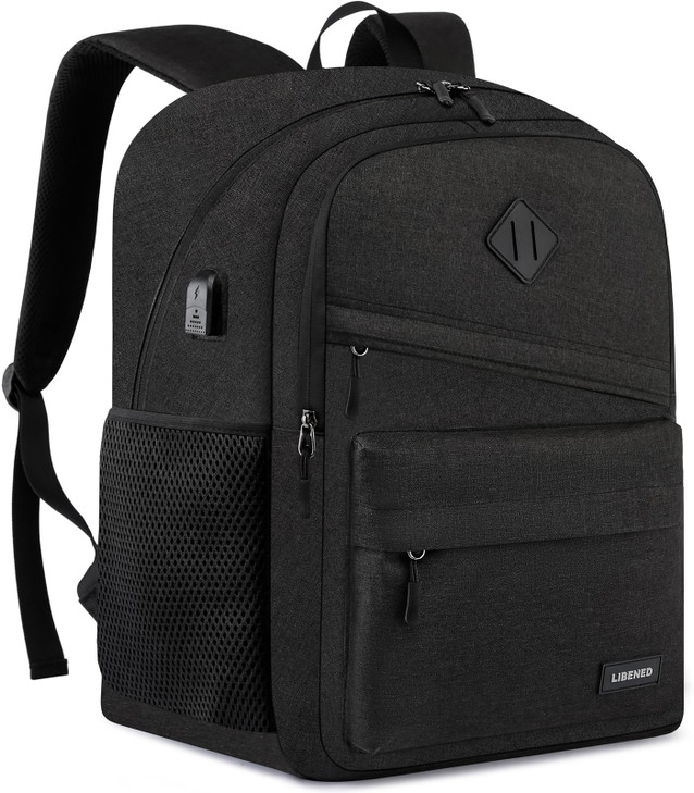 LIBENED School Backpack for Teens Boys 156 Inch Laptop Backpack with USB Charging Port Water Resistant Design College Hi