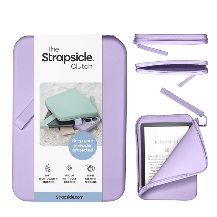 Strapsicle Silicone Clutch for Kindle EReaders MultiPurpose Bag for Phone Wallet Keys Fits 687 Paperwhite 2024 6 Kindles