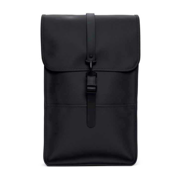 RAINS Backpack Durable Waterproof Laptop Backpack for Men and Women for Travel Work and Commuting Black Bag with Secure