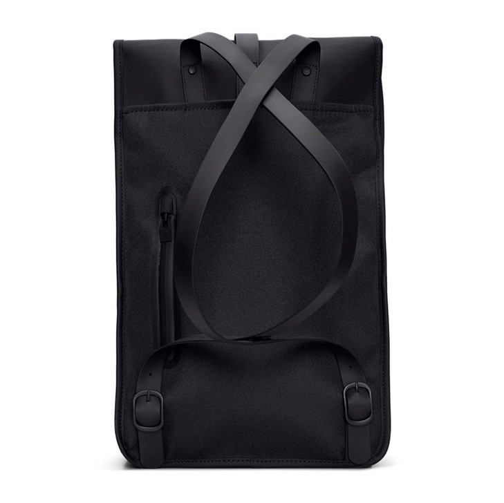 RAINS Backpack Durable Waterproof Laptop Backpack for Men and Women for Travel Work and Commuting Black Bag with Secure