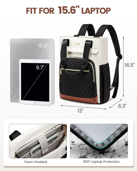 LOVEVOOK Laptop Backpack for Women 156 Inch Work Laptop Bag Teacher Nurse Backpack Wide Open Travel Tote Backpack Purse