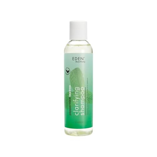 EDEN BodyWorks Peppermint Tea Tree Shampoo | Clarifying Shampoo for Curly Hair | Perfect for Build Up Cleansing | 8oz