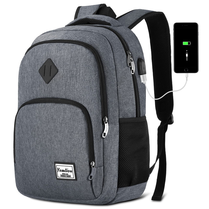 YAMTION Backpack for Men and WomenSchool Bookbag for Teenager156 inch Computer Backpack with USB Charging port for Busin