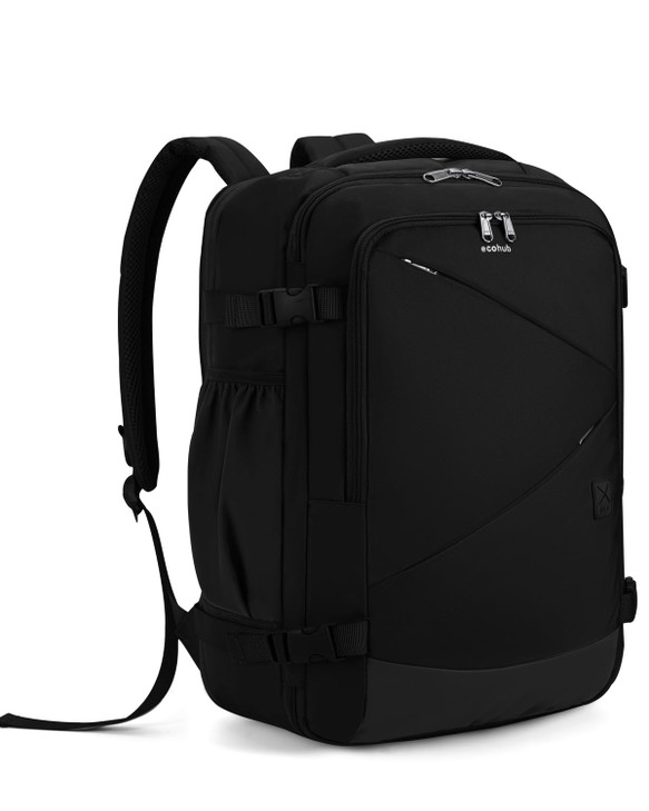 ECOHUB Carry On Travel Backpack Expandable Airlines Personal Item Bag 18x14x8 Water Resistant 17 inch Laptop Backpack Fl