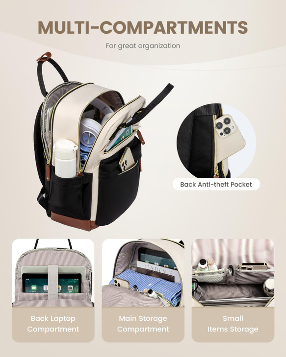 LOVEVOOK Travel Laptop Backpack Women 173 Inch Antitheft Laptop Bag with USB Port Fashion Waterproof Computer Backpacks