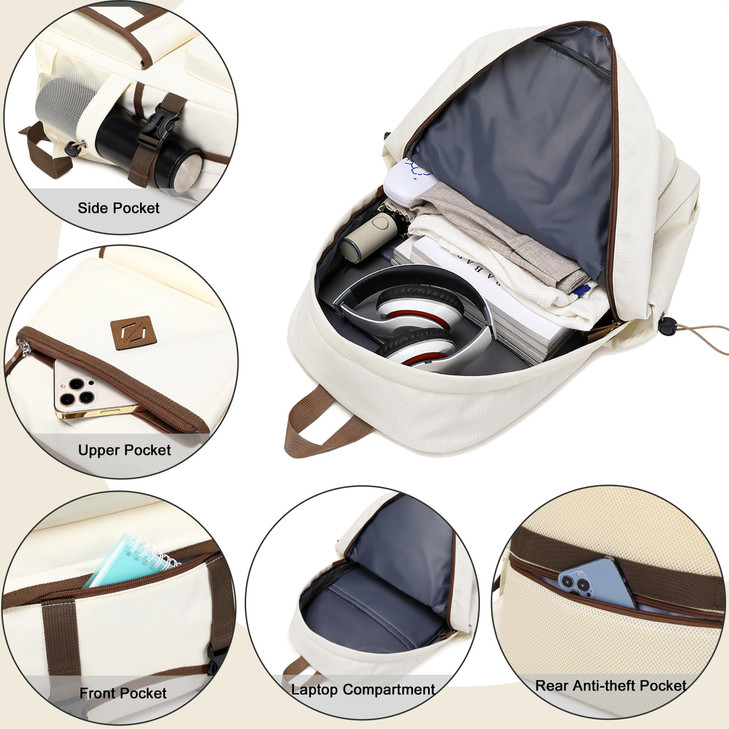 Laptop Backpack 15 17 Inch for Women Men Large College Bookbag Elementary Middle High School Bag for Kids Teens Girls Bo