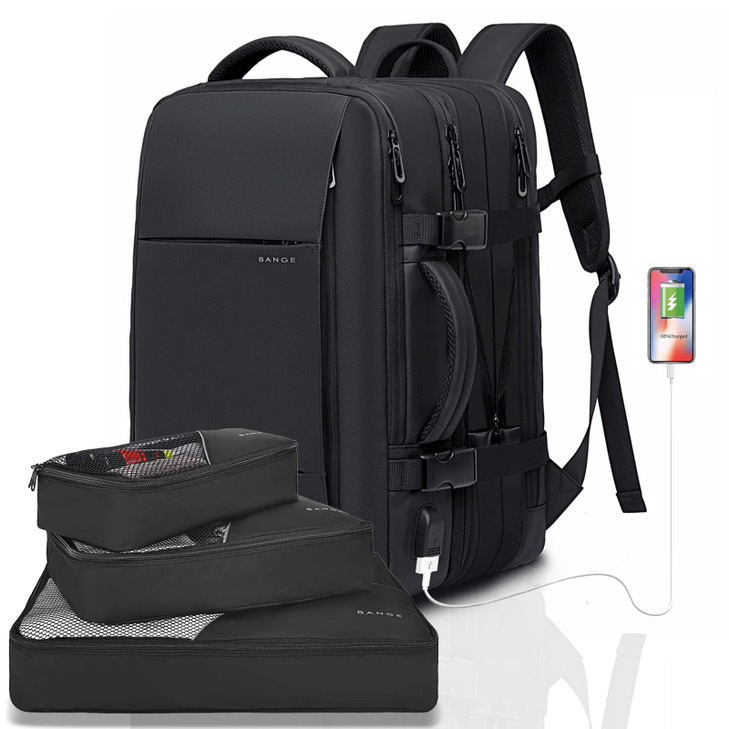 BANGE 45L Travel Backpack Carry On Backpack Convertible Duffle Bag Fit for 173 Inch Laptop for Men and Women
