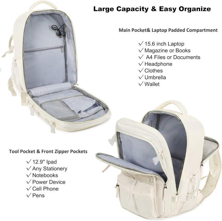 Travel Backpack for Women Men 156 Inch Laptop Backpacks with USB Port Carry on Bag Airline Approved Large College School