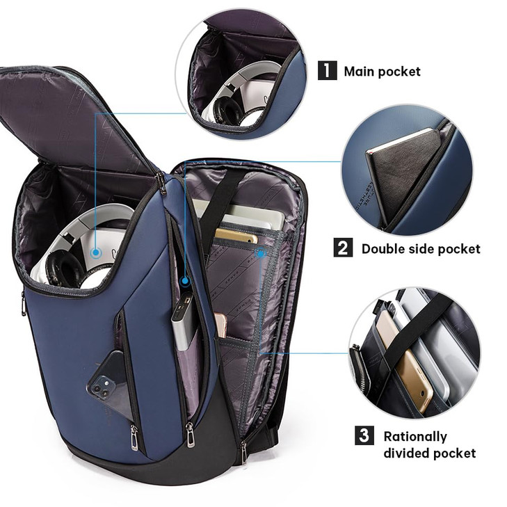 BANGE Business Smart Backpack Waterproof fit 156 Inch Laptop Backpack with USB Charging PortTravel Durable Backpack