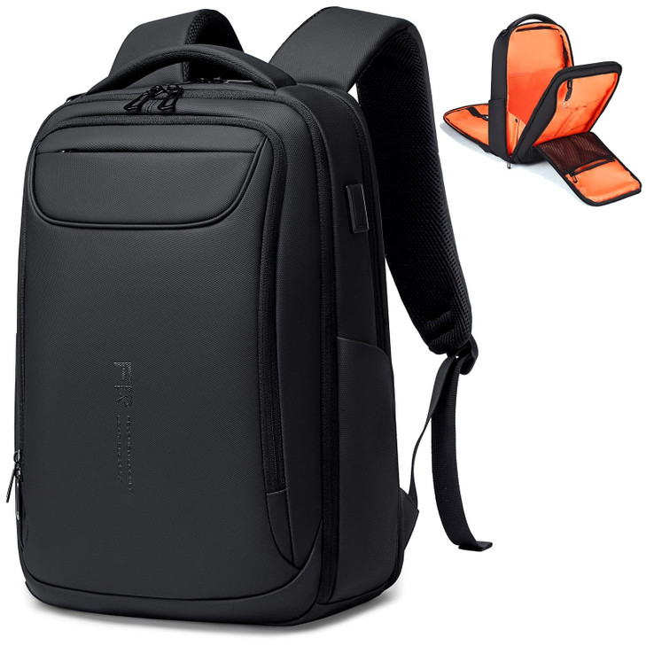 FENRUIEN Business Backpack for MenWater Resistant Tech Backpack with ChargerBlack Laptop Backpack 156 Inch