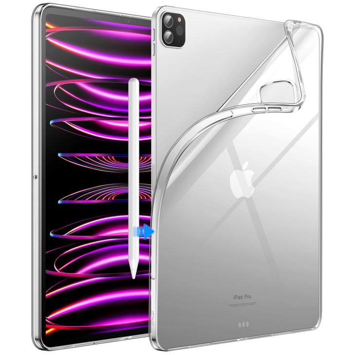 JETech Case for iPad Pro 129Inch 20222021 6th5th Generation Soft TPU Transparent Slim Shockproof Tablet Cover Support Pe