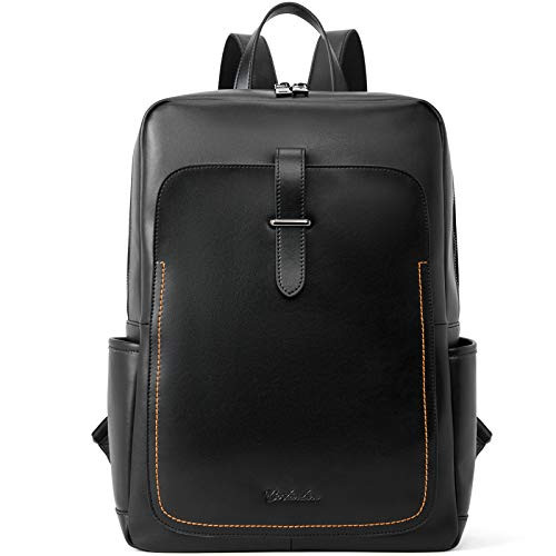 BOSTANTEN Leather Laptop Backpack for Women156 inch Computer Backpack Purse College Daypack Work Travel Bag