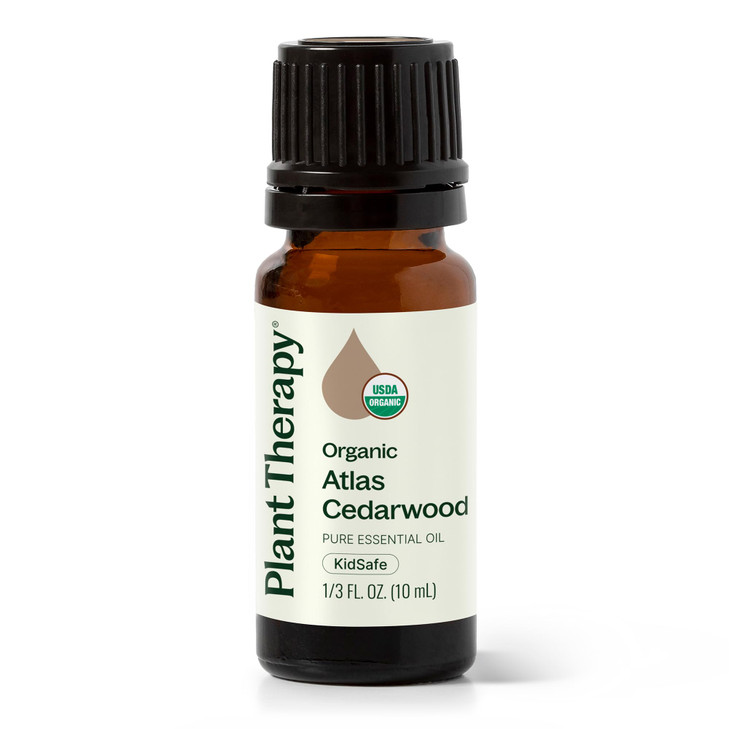 Plant Therapy Organic Atlas Cedarwood Essential Oil 100% Pure, USDA Certified Organic, Undiluted, Natural Aromatherapy for Diffusion, Skin, and Hair, online at globaldelivered