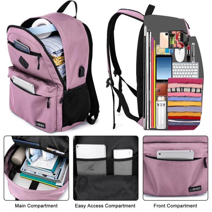 LIBENED Backpack for Teen Girls Cute School Backpacks for Women Students Bookbag Comfortable 156 inch Laptop Bookbag wit