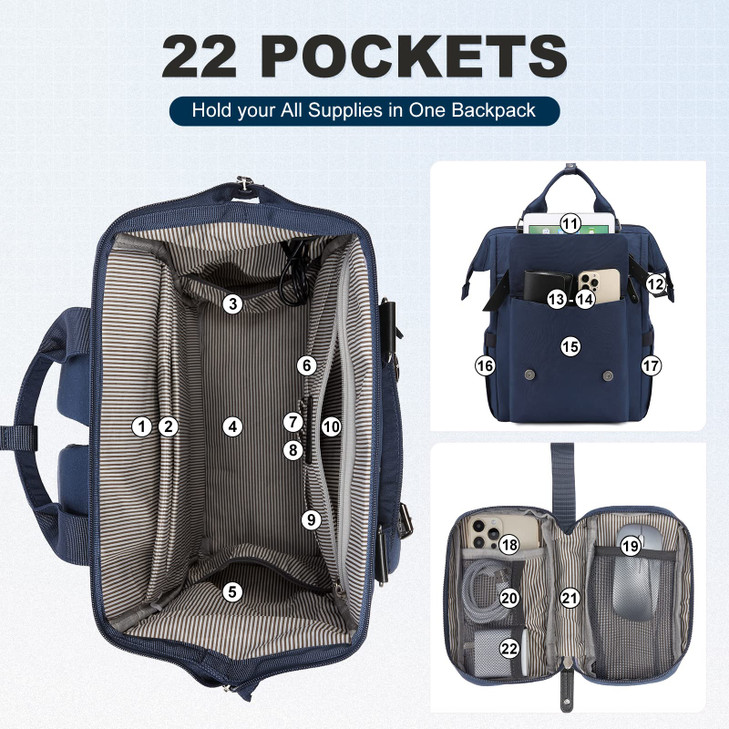 LOVEVOOK Laptop Backpack for Women Work Travel Commuter Backpack Business Computer Bag Doctor Nurse Bags College Backpac
