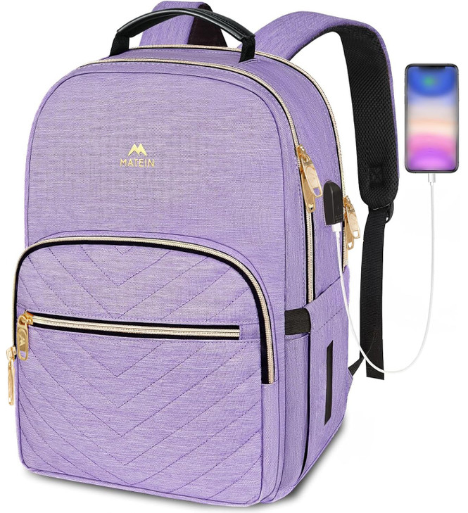 MATEIN Laptop Backpack for Women Anti Theft 156 inch College School Bookbag for Girls with USB Charging Port Water Resis