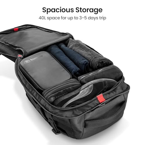 tomtoc Travel Backpack 40L TSA Friendly Flight Approved Carryon Luggage Hand Waterresistant Lightweight Business Rucksac