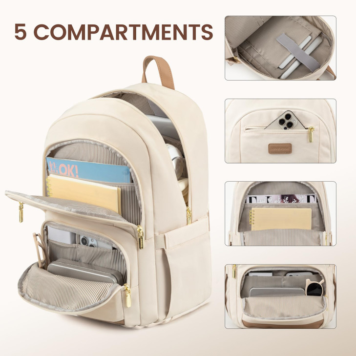 LOVEVOOK Travel Laptop Backpack for Women Waterproof Work Backpack Fits 156 Inch Laptop Large Computer Backpack for Coll