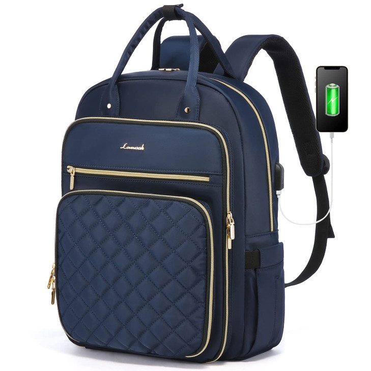 LOVEVOOK Laptop Backpack for Women Water Resistant Travel Work Backpacks Purse Stylish Business Teacher Nurse Computer B