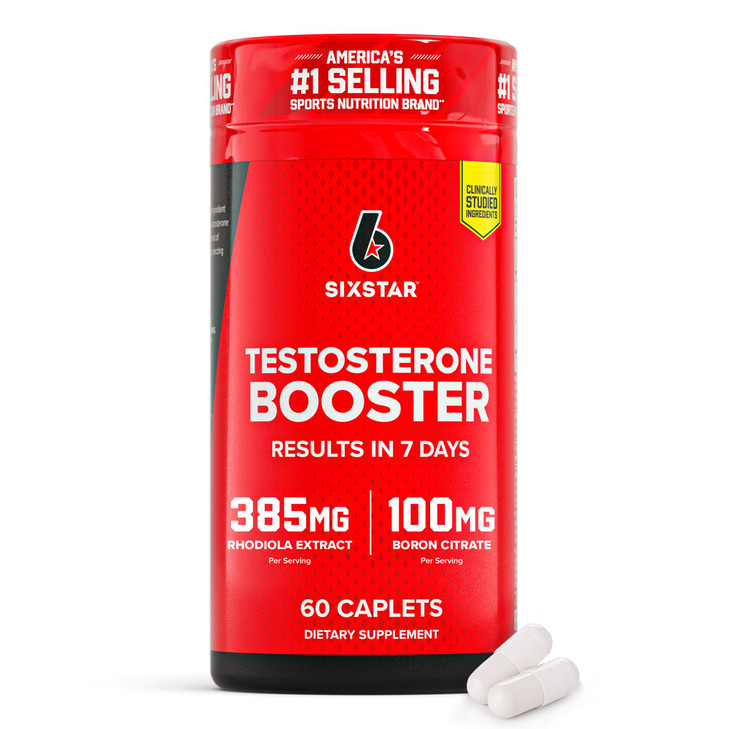 Six Star Nutrition Testosterone Booster for Men with Rhodiola Extract and Boron Citrate - Male Gym Workout Supplements for Muscle Growth, Stamina & E online at globaldelivered