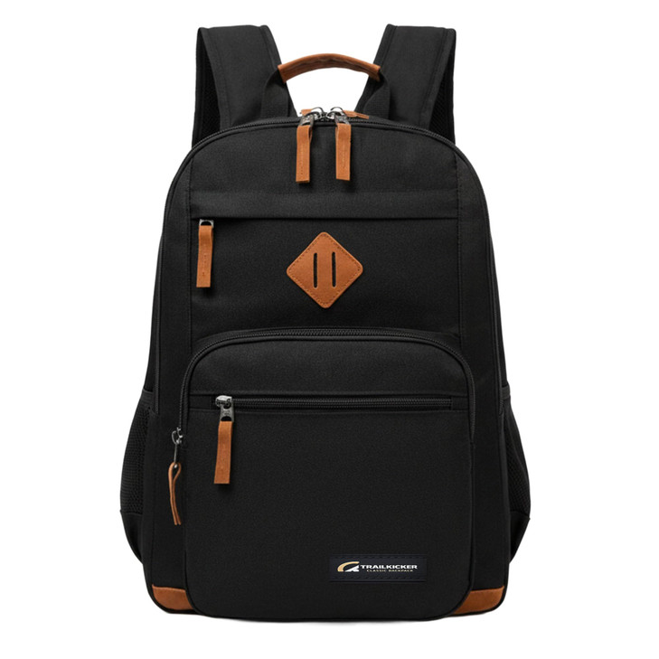 TRAILKICKER Classic Carryon Travel Backpack Laptop Backpack with Padded 17 inch Laptop Sleeve Multi Pocket College Backp