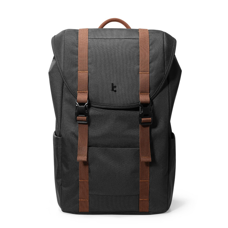 tomtoc Flap Laptop Backpack Lightweight WaterResistant Casual Daypack Durable Workpack Vintage Classic Rucksack for 1315