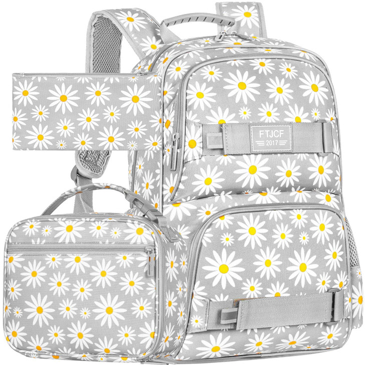 gxtvo 3PCS Bookbag for Girls Water Resistant Bookbag With Lunch Box 17 Inch School bag Set for College Teenagers Senior