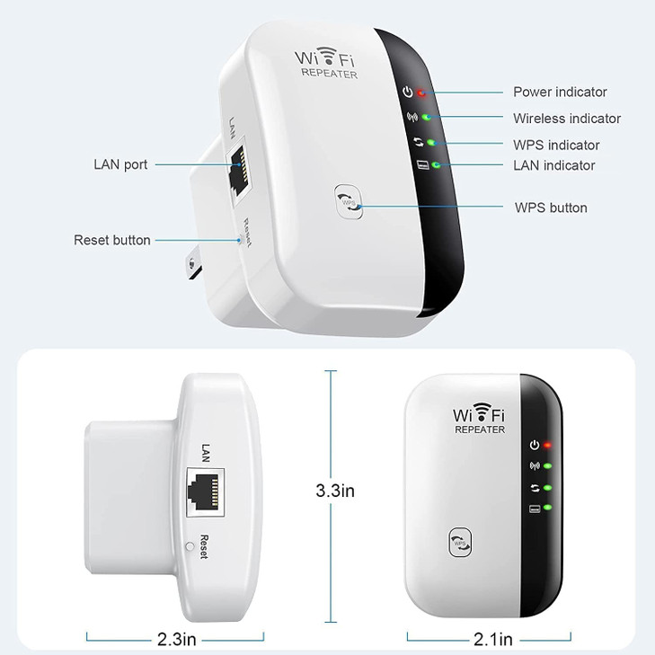 WiFi Extender WiFi Signal Booster Up to 5800sqft and 56 Devices WiFi Range Extender Wireless Internet Repeater Long Rang