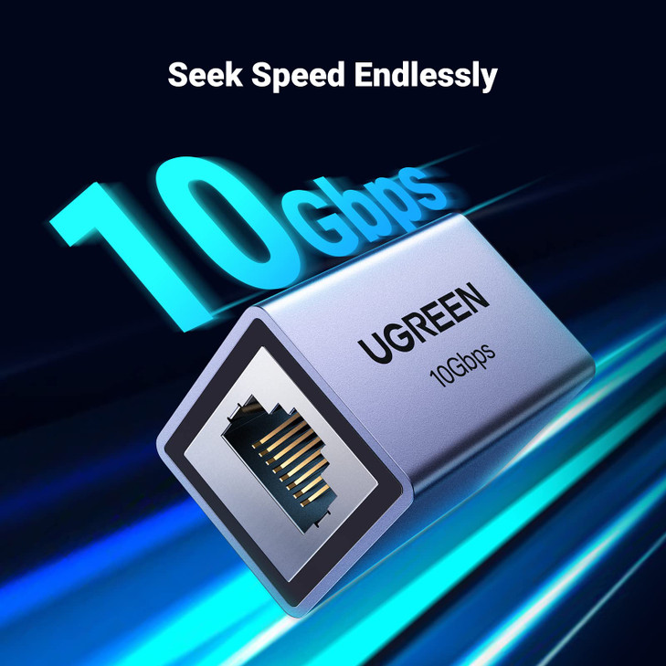 UGREEN Ethernet Extender 10Gbps 2 Pack Ethernet Coupler for Cat8 Cat7 Cat6 Cat5 Cable 328ft Long Distance Extend Aluminu