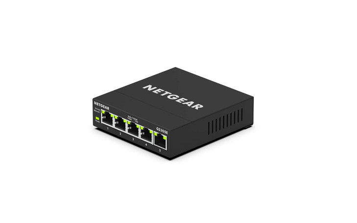 NETGEAR 5Port Gigabit Ethernet Easy Smart Managed Essentials Switch GS305E Desktop or Wall Mount Home Network Hub Office