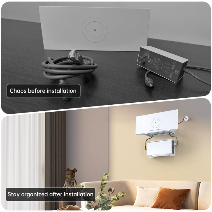 XLTTYWL Starlink V3 Mount Starlink Gen3 Router Wall Mounts with Starlinks Power Supply Mounting Kit for Star Link V3 Sta