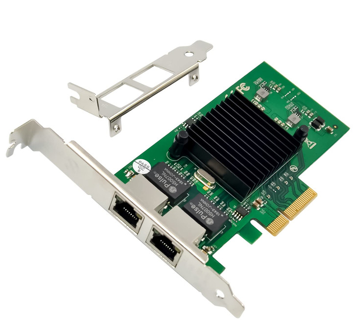 DualPort PCIe X4 Gigabit Network Card 1000M PCI Express Ethernet Adapter with Intel 82576 Two Ports LAN NIC Card for Sup
