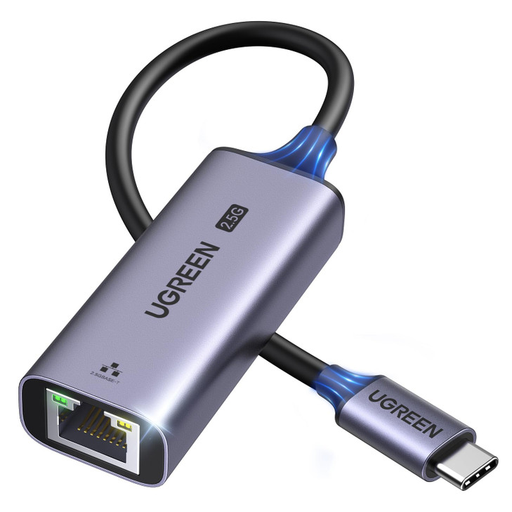 UGREEN USB C to Ethernet Adapter 25G Ethernet Adapter for Laptop Aluminum Type C Thunderbolt 43 Compatible to RJ45 Netwo