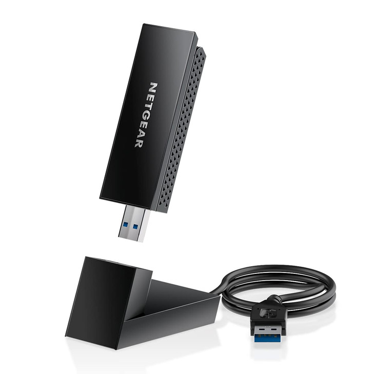 NETGEAR Nighthawk WiFi 6E USB 30 Adapter A8000 AXE3000 TriBand Wireless Gigabit Speed Up to 3Gbps New 6GHz Band Works wi