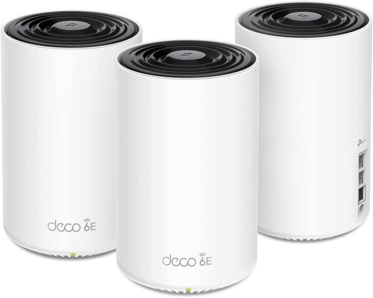 TPLink Deco XE75 Pro AXE5400 TriBand WiFi 6E Mesh System 25G WANLAN Port Covers up to 7200 SqFt Replaces WiFi Router and