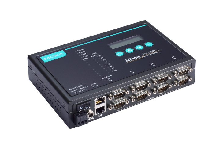 MOXA NPort 56108DT 8 Port RS232 Desktop Serial Device Server
