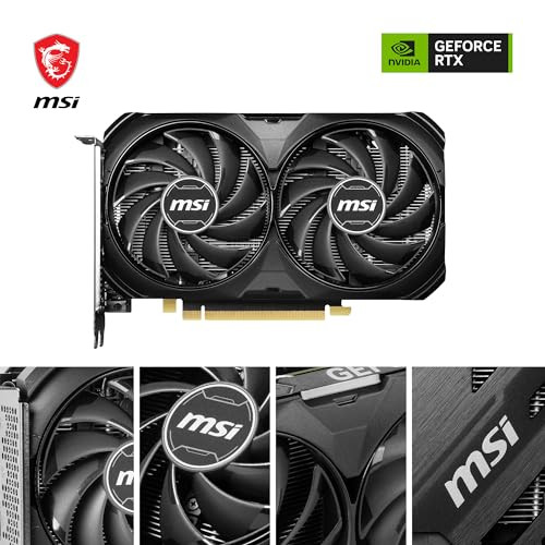 MSI GeForce RTX 4060 Ti Ventus 2X Black 8G OC Graphics Card NVIDIA RTX 4060 Ti 8GB GDDR6 Memory 18Gbps PCIe 40 DLSS3