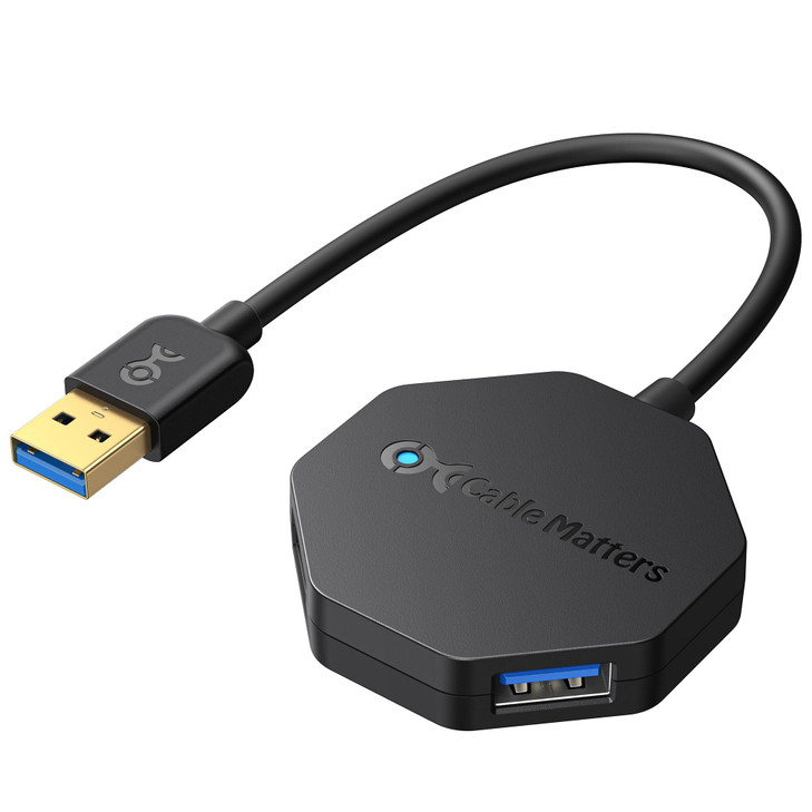 Cable Matters Ultra Mini 4 Port USB Hub USB 30 Hub USB3 Dock