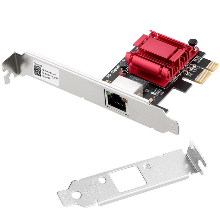 5Gbps PCIe Network Adapter RTL8126 Chip MultiGigabit Ethernet Card 5G25G1G100Mbps PCIe 31 X1 RJ45 LAN Controller with PX