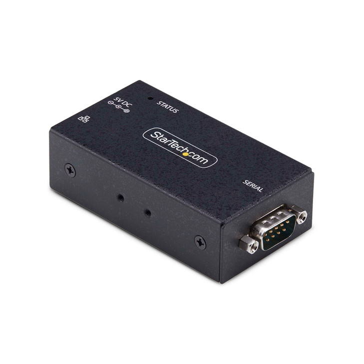 StarTechcom 1Port Serial to Ethernet Adapter IP Serial Device Server for Remote RS232 Devices WallDIN Rail LAN to DB9 TA