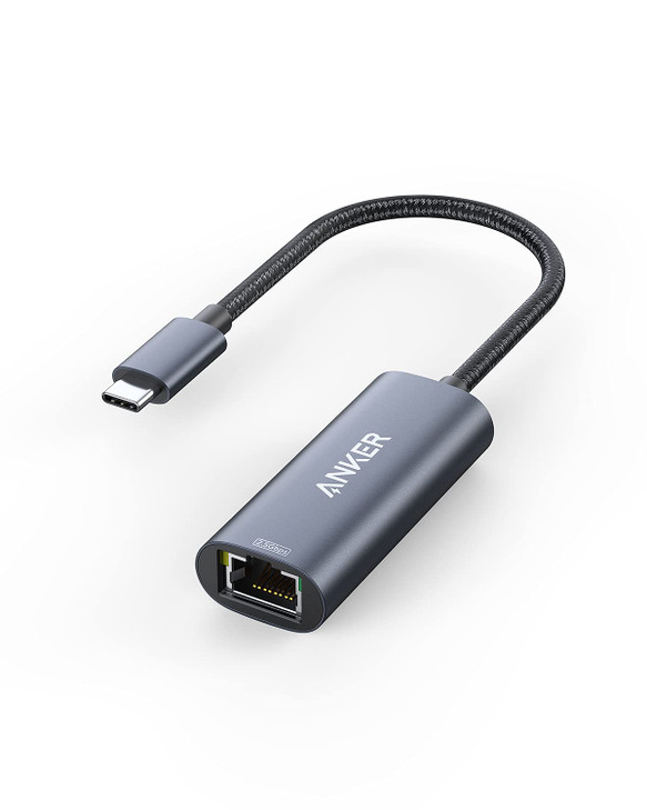 Anker USB C to Ethernet AdapterUSB TypeC to 25 Gbps Ethernet LAN Network AdapterAluminum Portablefor MacBook Pro MacBook