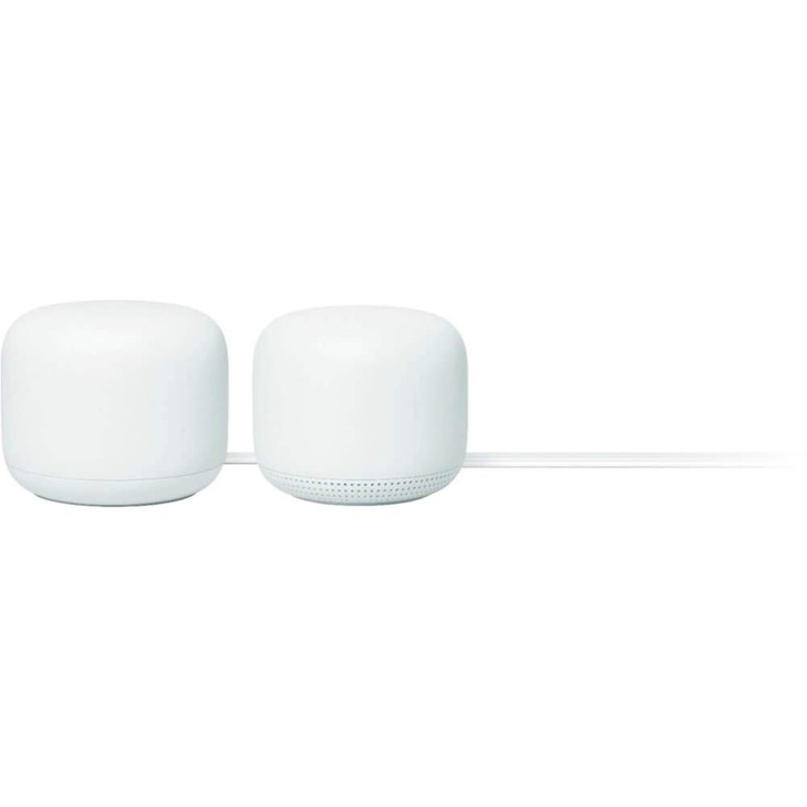 Nest WiFi Router with 1 Point Mesh for Wireless Internet WiFi Extender Smart Speaker Works and Google Home Systems Snow