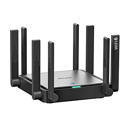Reyee AX6000 WiFi 6 Router Wireless 8Stream Gaming Router 8 FEMs 25G WAN20 GHz QuadCore CPU WPA3 Smart VPN for Large Hom