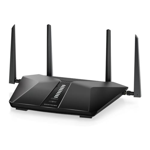 NETGEAR Nighthawk 6Stream DualBand WiFi 6 Router RAX54S Security Features AX5400 Wireless Speed Up to 54 Gbps Covers up