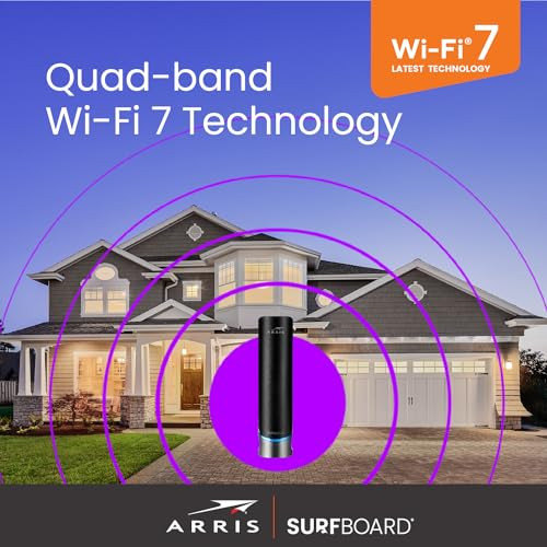 ARRIS G54 Cable Modem Router Combo Fast DOCSIS 31 MultiGigabit BE 18000 WiFi 7 Comcast Xfinity Cox Spectrum QuadBand 1 U