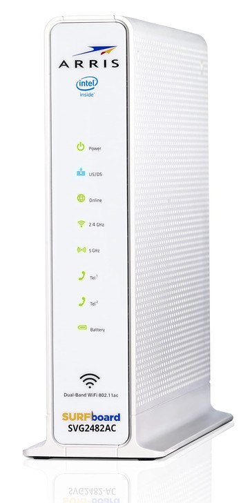 ARRIS Surfboard 24x8 DOCSIS 30 Cable Modem Plus AC1750 Dual Band WiFi Router and Xfinity Telephone 1 Gbps Max Speed Cert