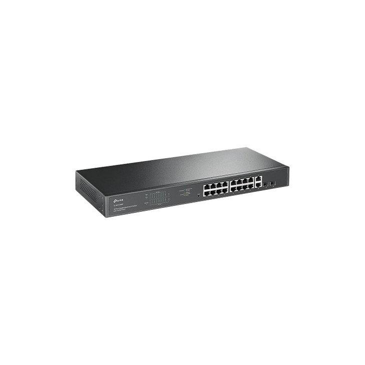 TPLink TLSG1218MP 16 Port Gigabit PoE Switch 16 PoE Ports 250W w 2 Uplink Gigabit Ports 2 Combo SFP Slots Plug Play Stur