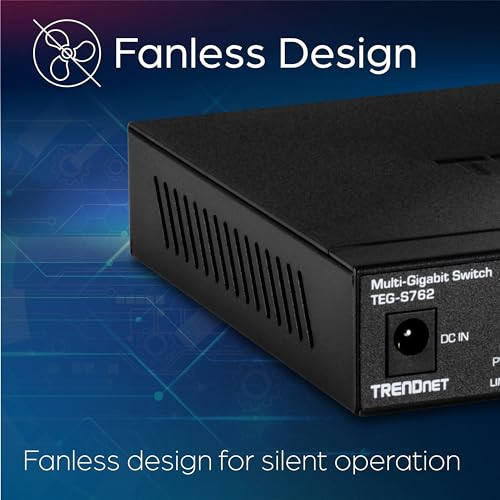 TRENDnet 6Port 10G Switch 4 x 25G RJ45 BaseT Ports 2 x 10G RJ45 Ports 60Gbps Switching Capacity Wall Mountable 10 Gigabi